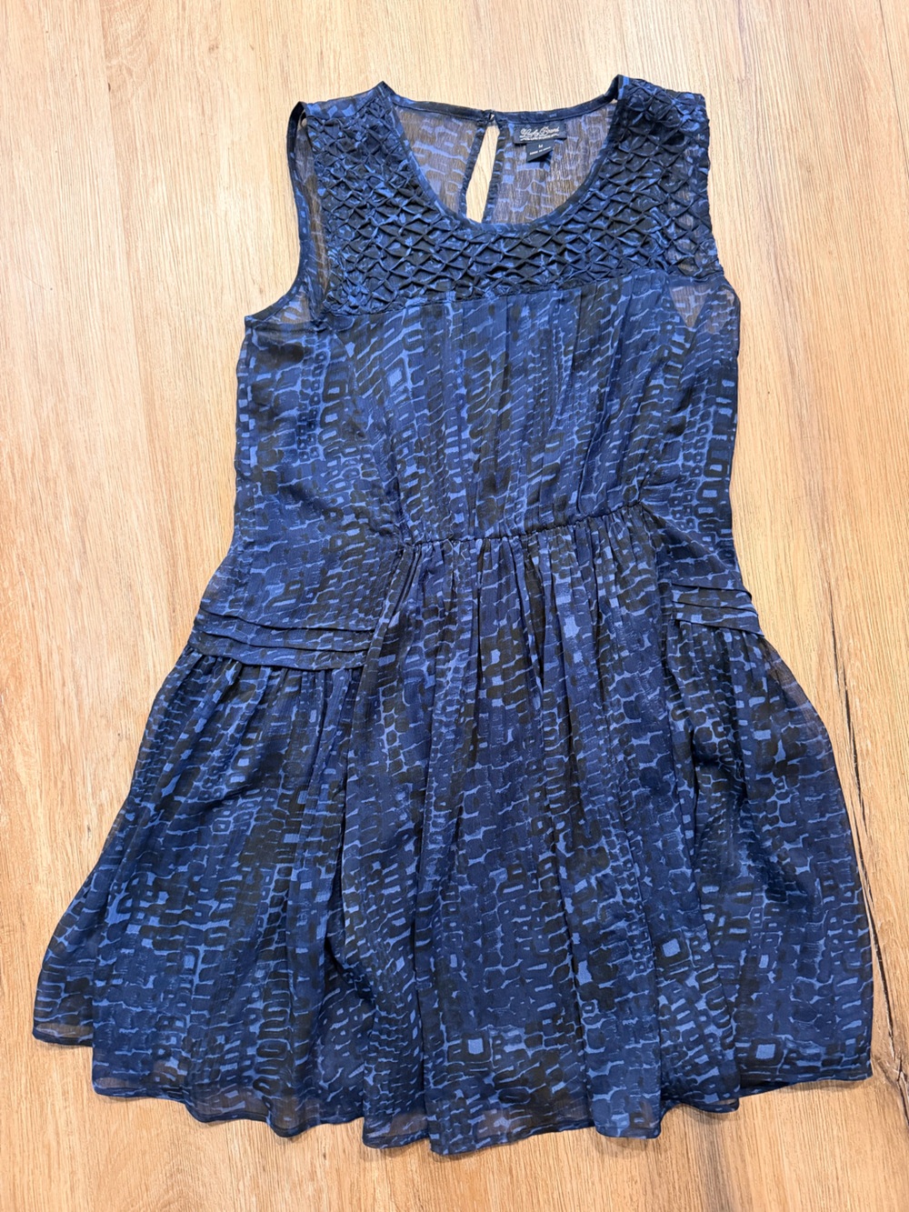 Lucky Brand Sleeveless Navy Patterned women’s size medium Dress